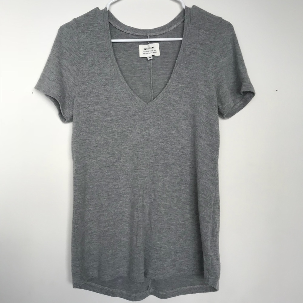 McGuire Denim Heather grey v neck t shirt